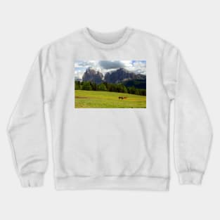 Horses at the Seiser Alm Crewneck Sweatshirt